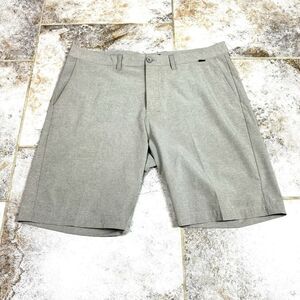 Travis Mathew Golf Shorts Men 38 Beige Tan Chino Outdoor Preppy Club Performance